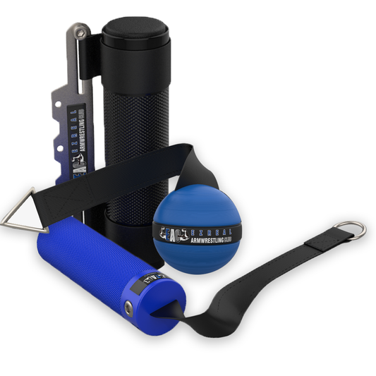 EAC  PD-1     Starter Kit – Elliptic Wrist Ball, Wrist Bar, and Knurl Rolling Handle | Armwrestling Beginner Training Set